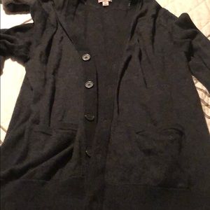 Cardigan Sweater, Charcoal